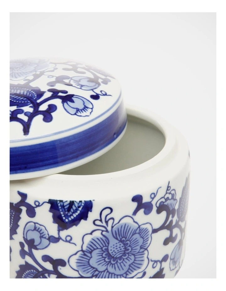 Hand-Painted Ginger Cylindrical Canister