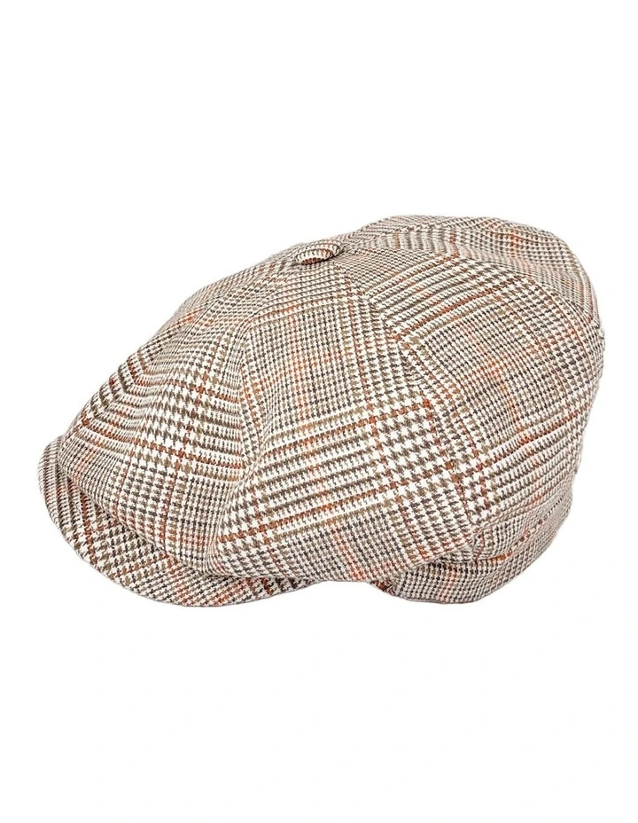 M by Flechet Italian Bakerboy Cap in Brown
