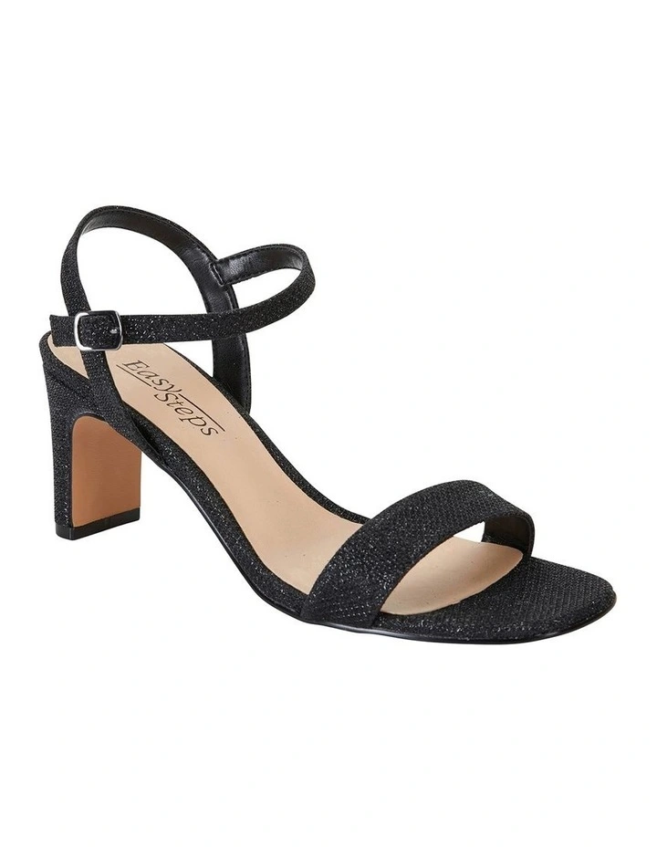 Unison Black Shimmer Sandals