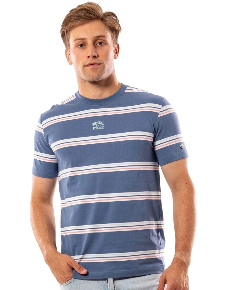 Malibu Stripe Tee in Seal