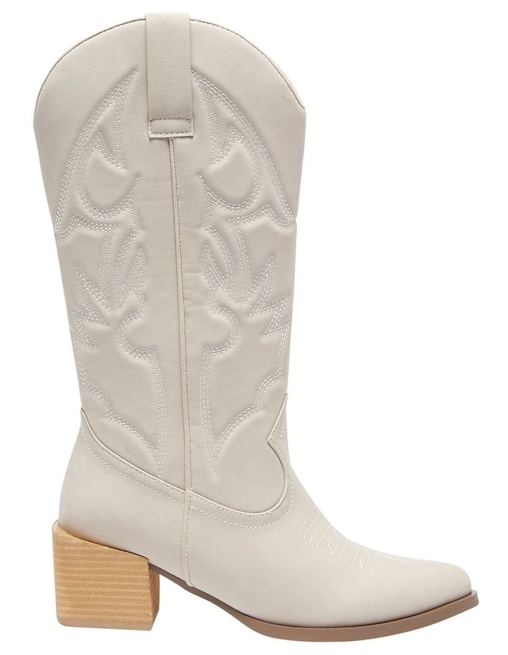 Ryder Western Boots in Nude Micro