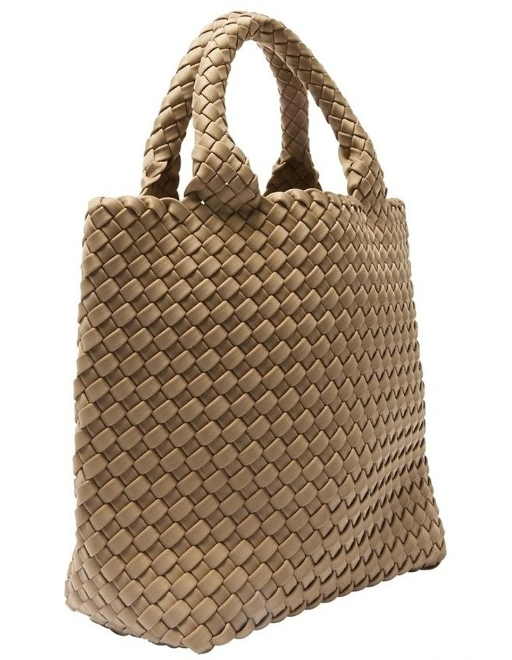 Dixie Tote Bag in Taupe Weave