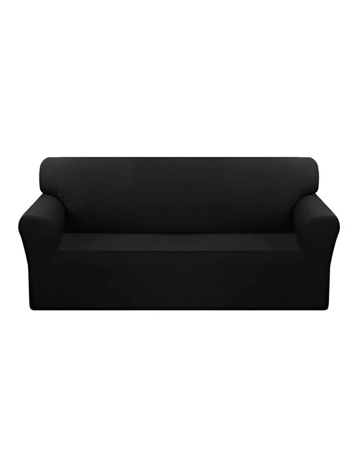 High Stretch Sofa Cover Couch Lounge Protector Slipcovers 4 Seater in Black