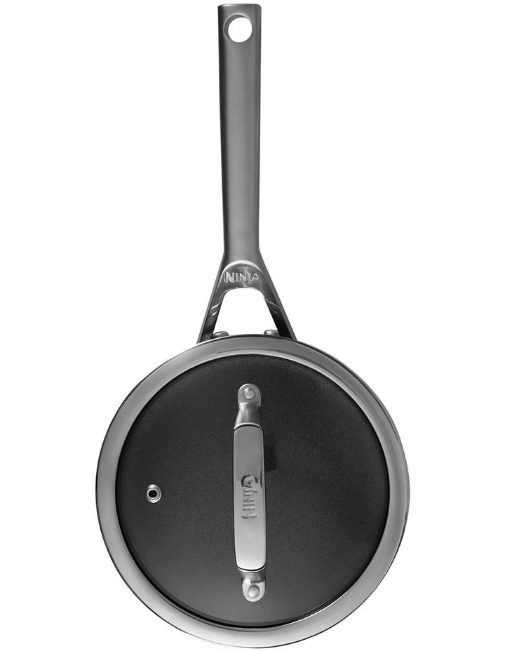 Zero Stick Saucepan With Lid 16cm/1.8L Stainless Steel/Charcoal