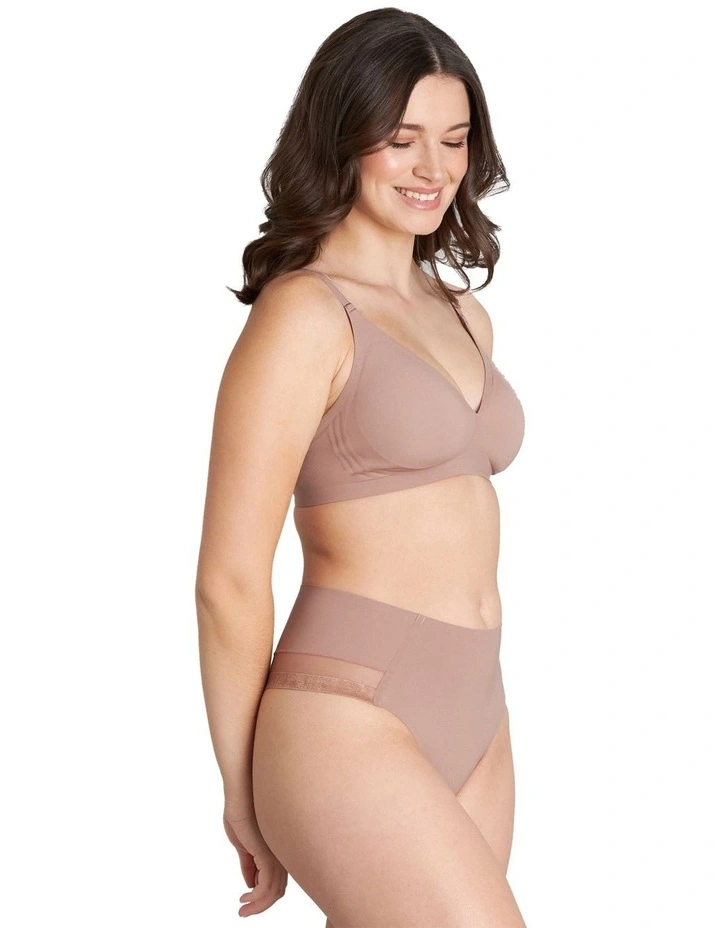 Comfit Collection Soft Cup Plunge Bra in Mocha