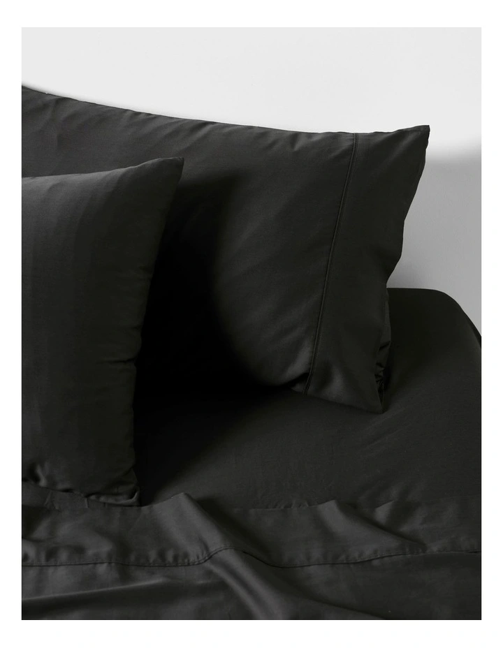 Nara Bamboo Cotton 400TC Sheet Set in Charcoal