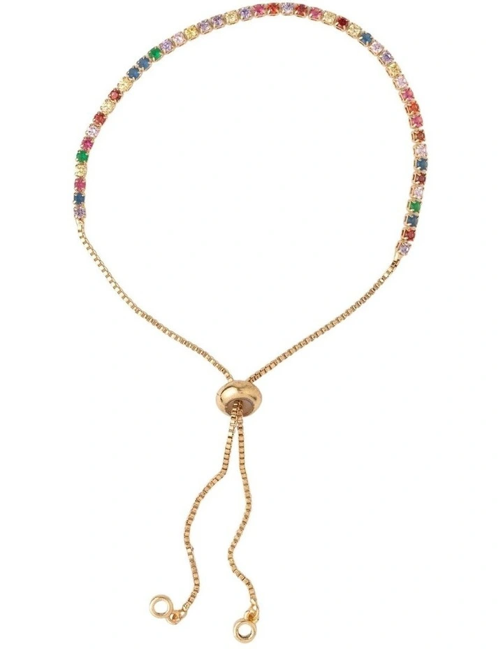 Adjustable Tennis Bracelet in Multi