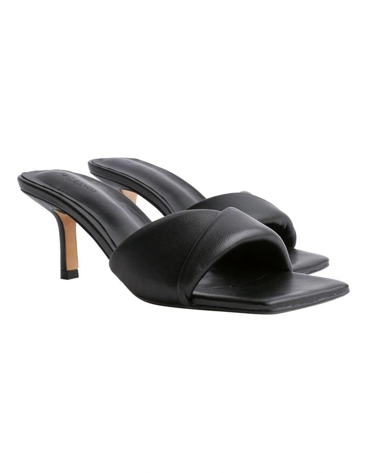 Alexa Black Nappa Heels