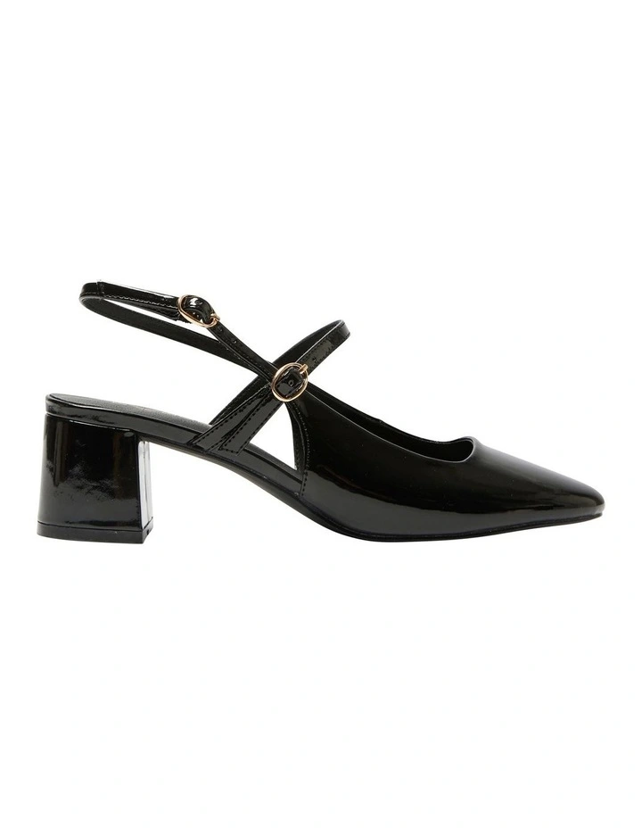 Natasha Heeled Shoes in Black Patent