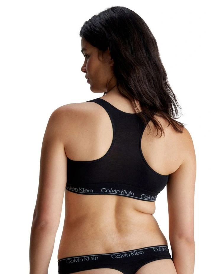 Modern Seamless Racerback Bralette in Black