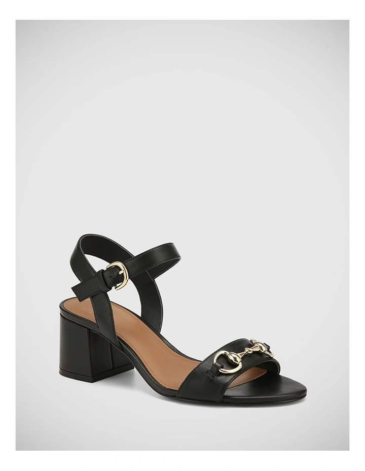Karter Leather Sandal in Black