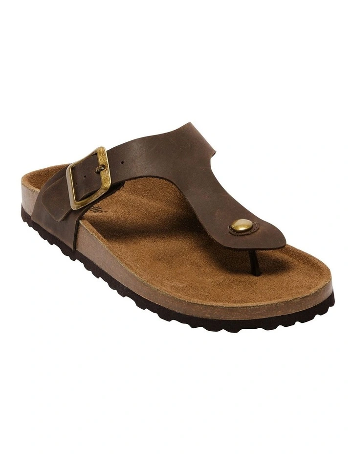 Fresno Sandals in Brown Oily Nubuck