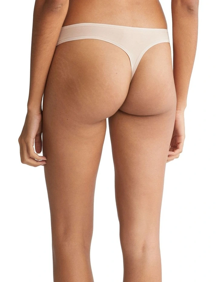 Ideal Cotton Thong in Beige