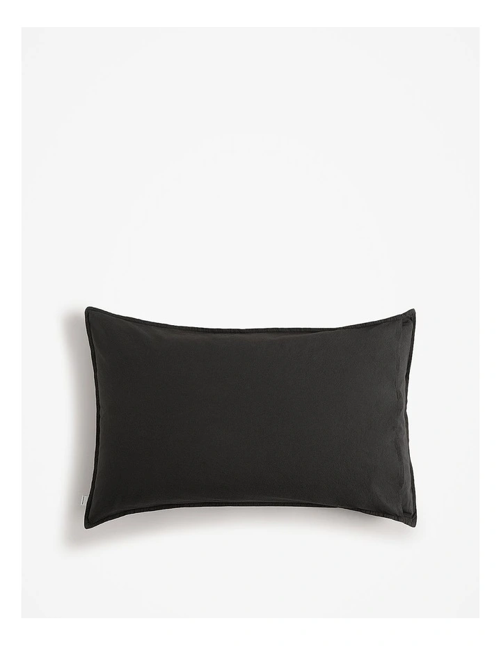 Brae Australian Cotton Standard Pillowcase Pair in Charcoal