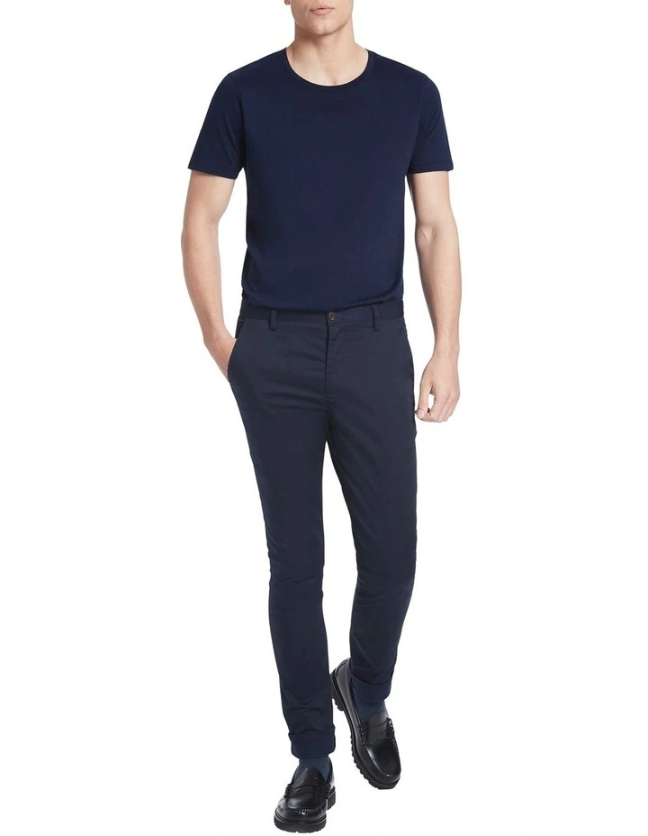 Brando Pima Cotton Tee in Navy