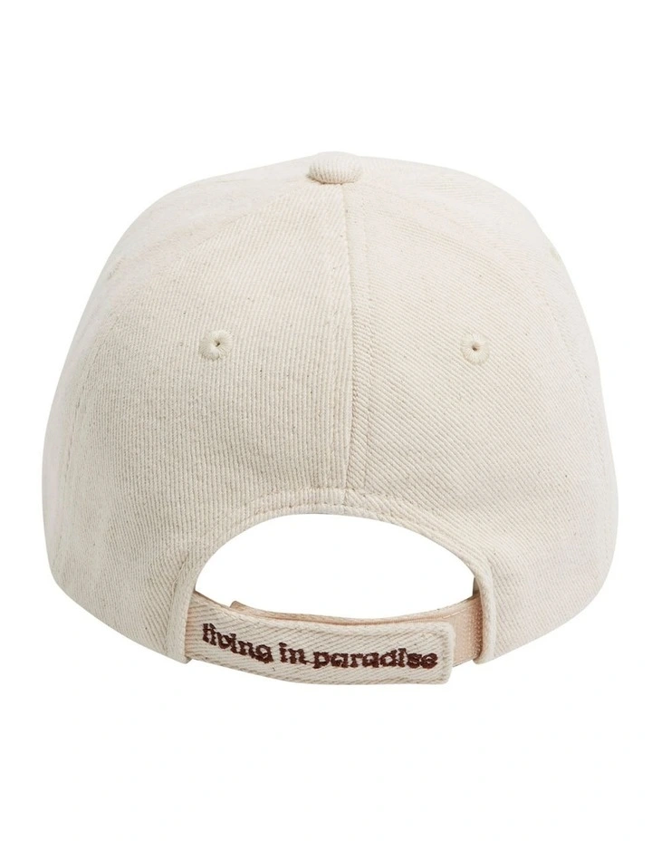 Paradise Dad Cap in Antique White
