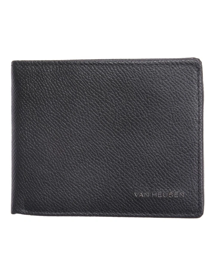 Tri-Fold Wallet with Coin Purse in Black