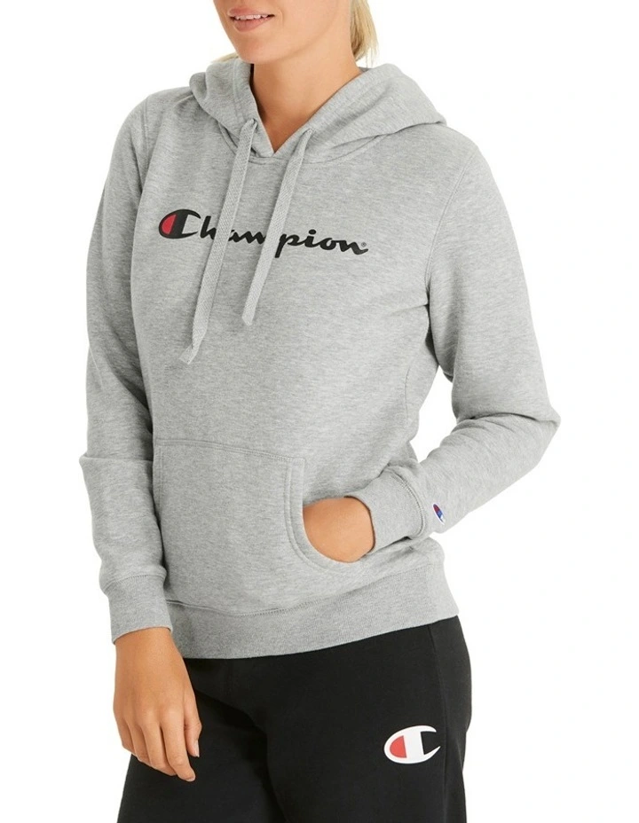 Script Hoodie in Oxford Heather