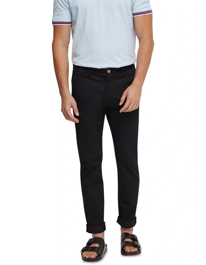 Danny Casual Organic Cotton Chino in Black