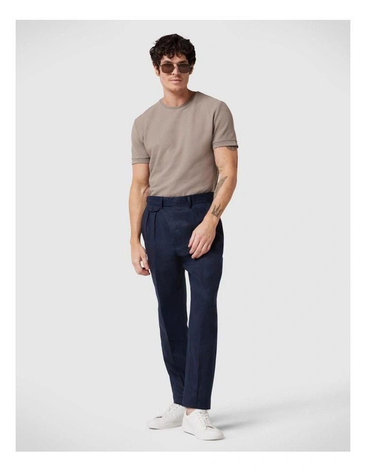 Jacquard Texture Tee in Almond