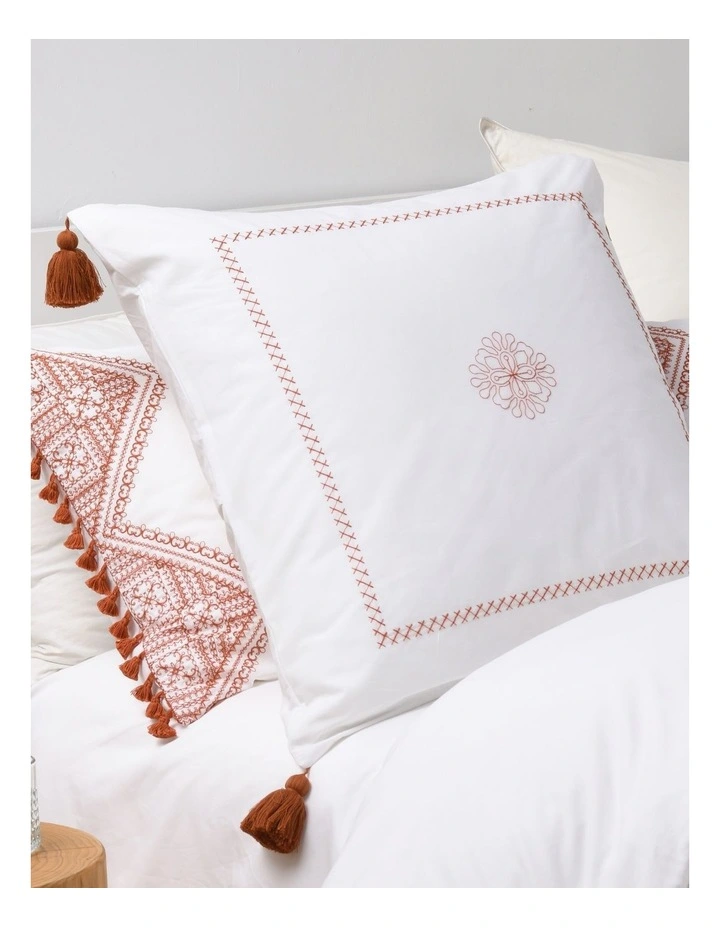Liberty 100% Cotton European Pillowcase in Rust