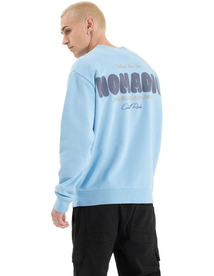 Coastal Crew Neck Sweater in Blue