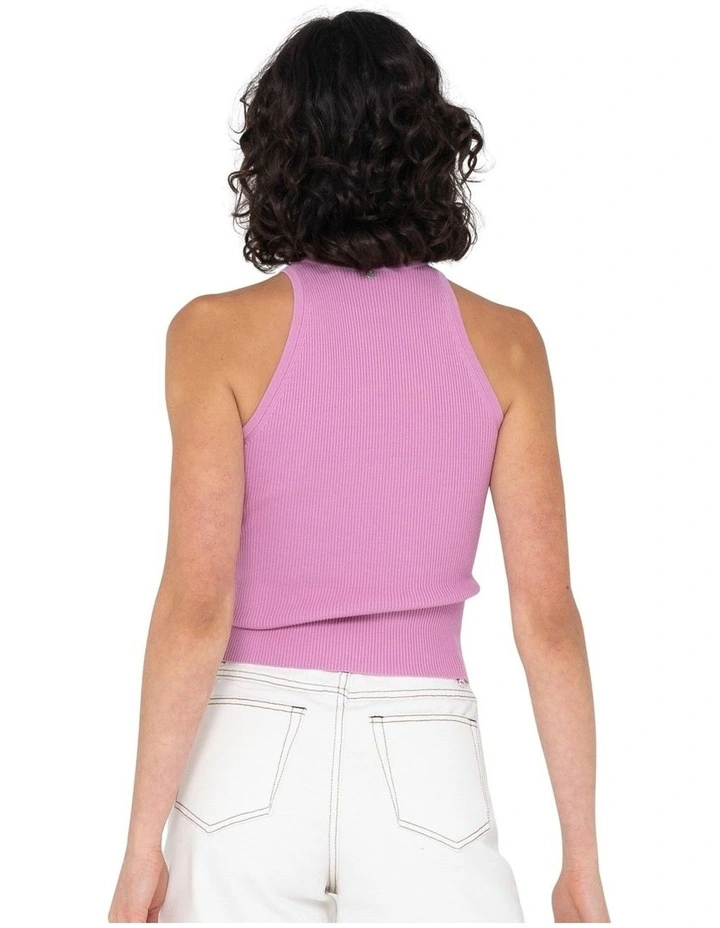 Charis Ribbed Tank in Pink