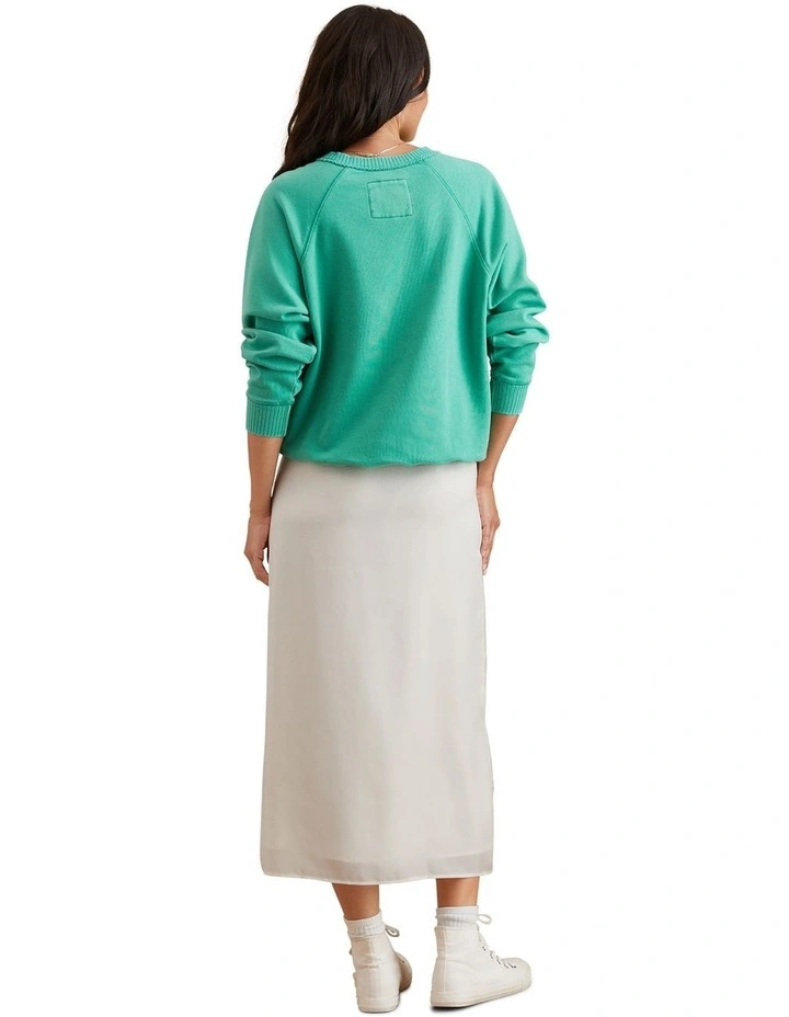 Funday Graphic Raglan-Sleeve Sweatshirt in Green