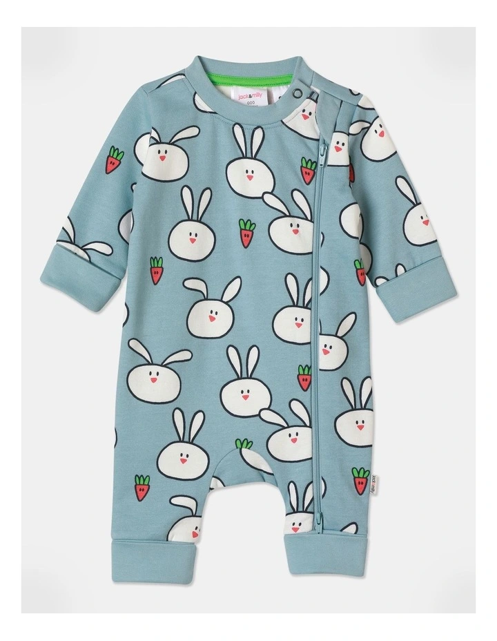 Charlie Fleece Coverall in Light Blue