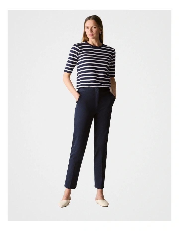 Cotton Blend Bi-stretch Pant in Night Sky