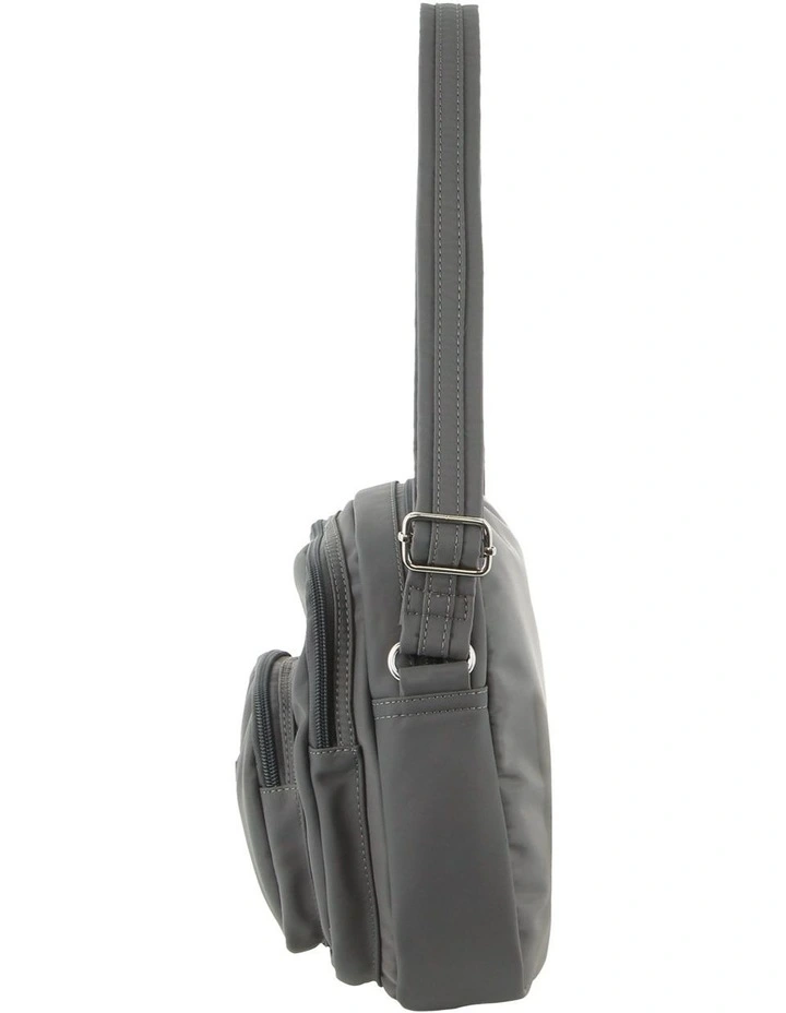 Anti-Theft Cross Body Bag in Grey
