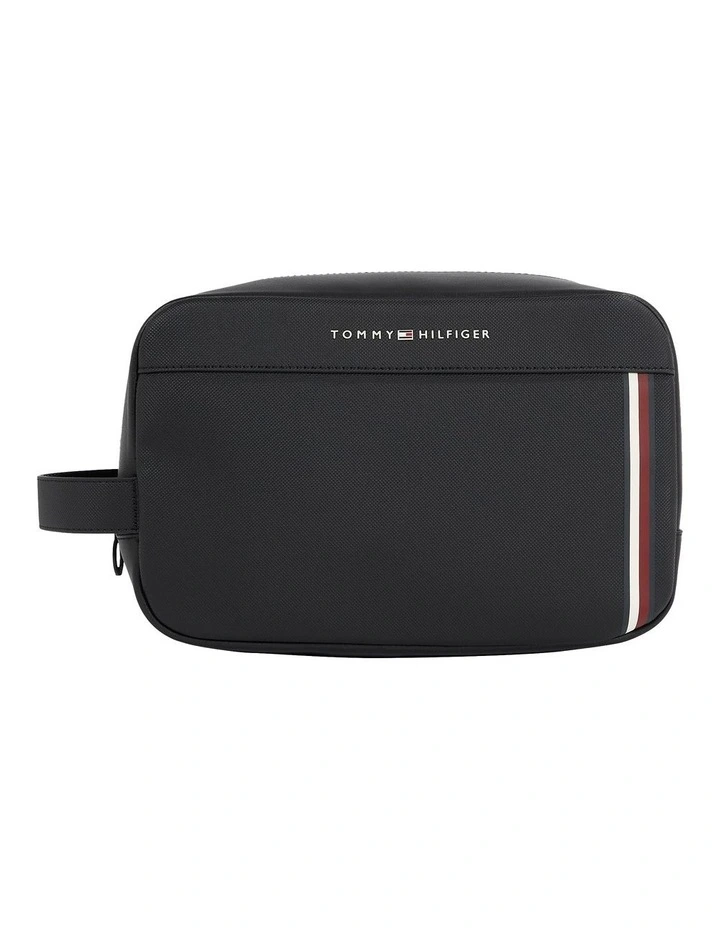 Pique Logo Washbag in Black