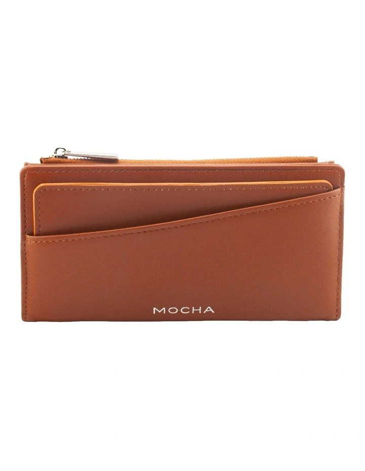 Amy Asymmetrical Long Wallet in Cocoa