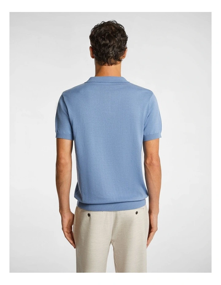 Maxxie Colour Block Polo Shirt in Blue