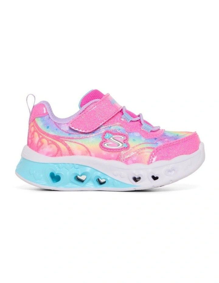 Flutter Heart Groovy Infant Sneakers in Hot Pink