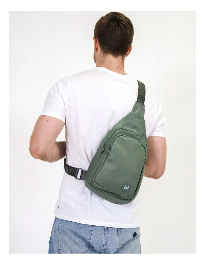 Nylon Sling Bag in Twig