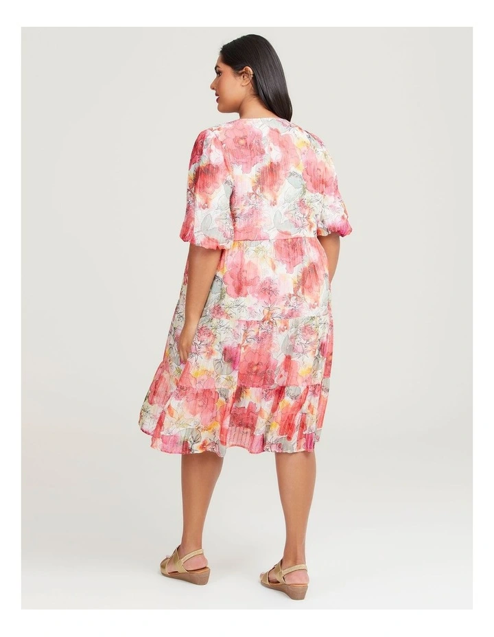Natural Floral Oasis Dress in Print