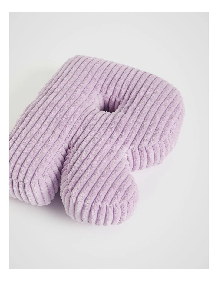 Orchid Cord Initial Cushion R in Purple
