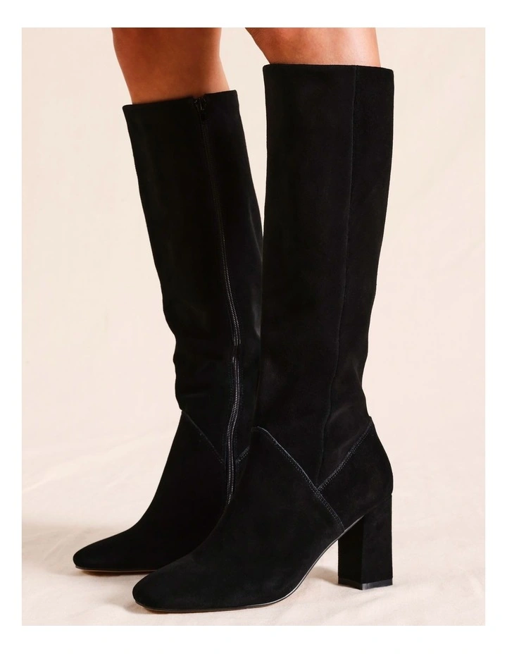 Kyla Boot in Black Suede