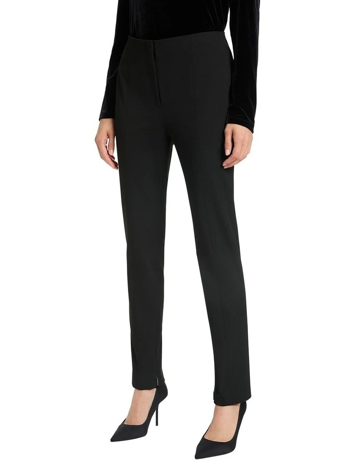 Gia Bengaline Ankle Zip Pant in Black