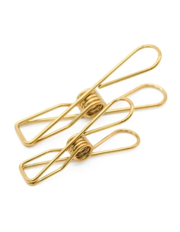 Small & Large Stainless Steel Pegs 40 Pack in Gold