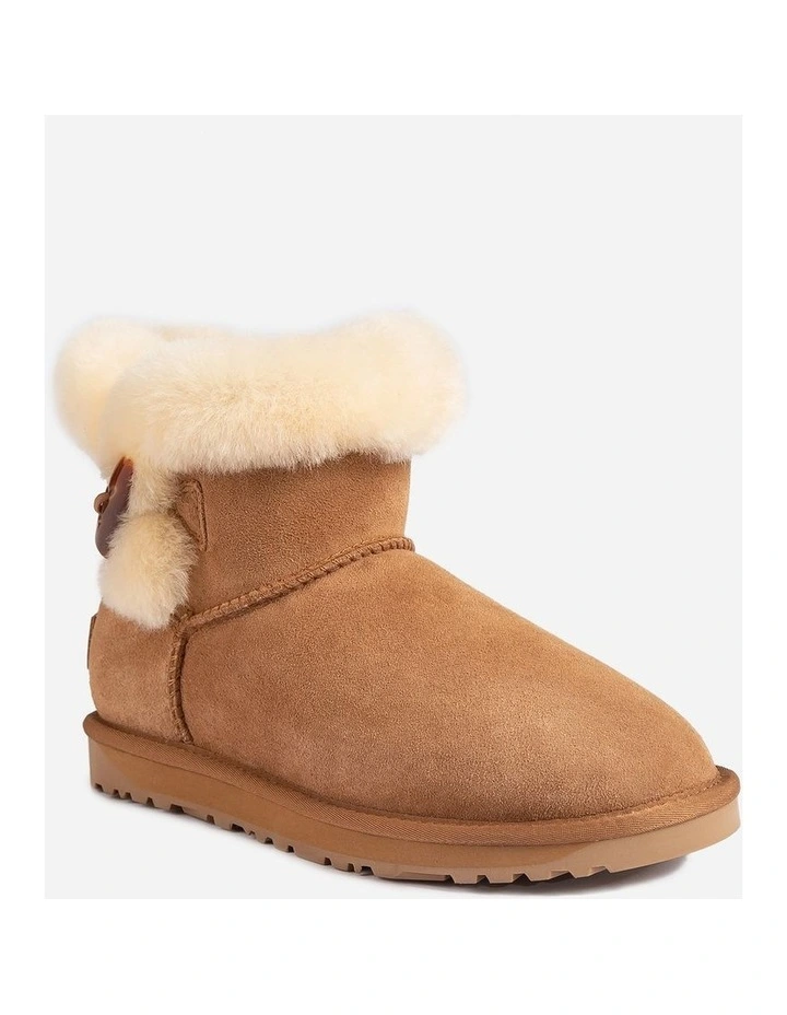 Horns Button Mini Boots in Chestnut