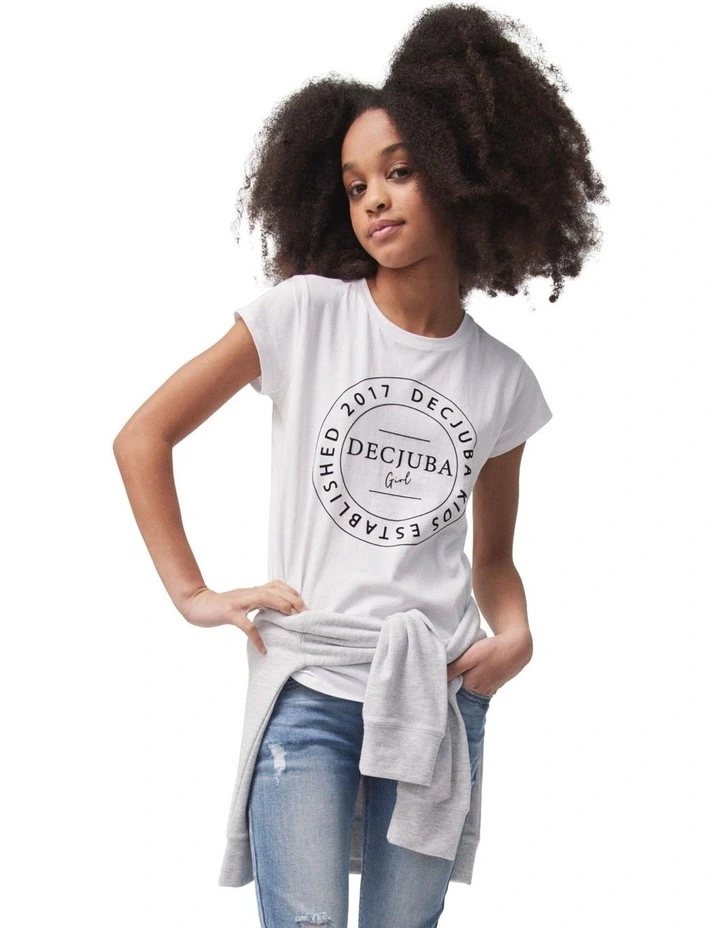 Circle Heritage Tee in White