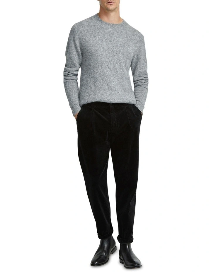 Arthur Crew Neck Knit Top in Grey