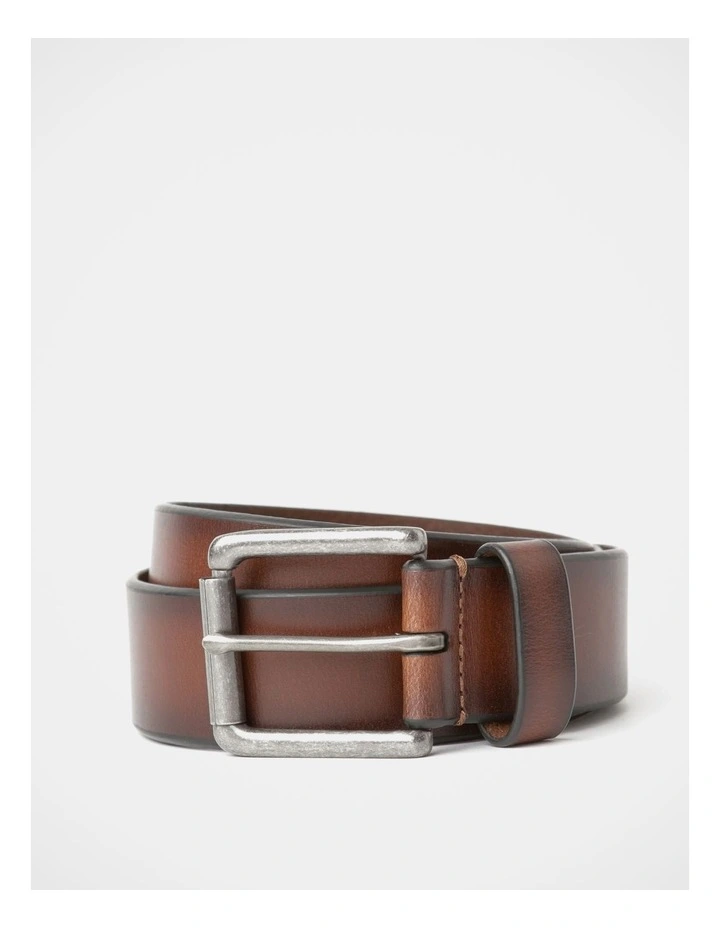 Casual Leather Belt in Brown