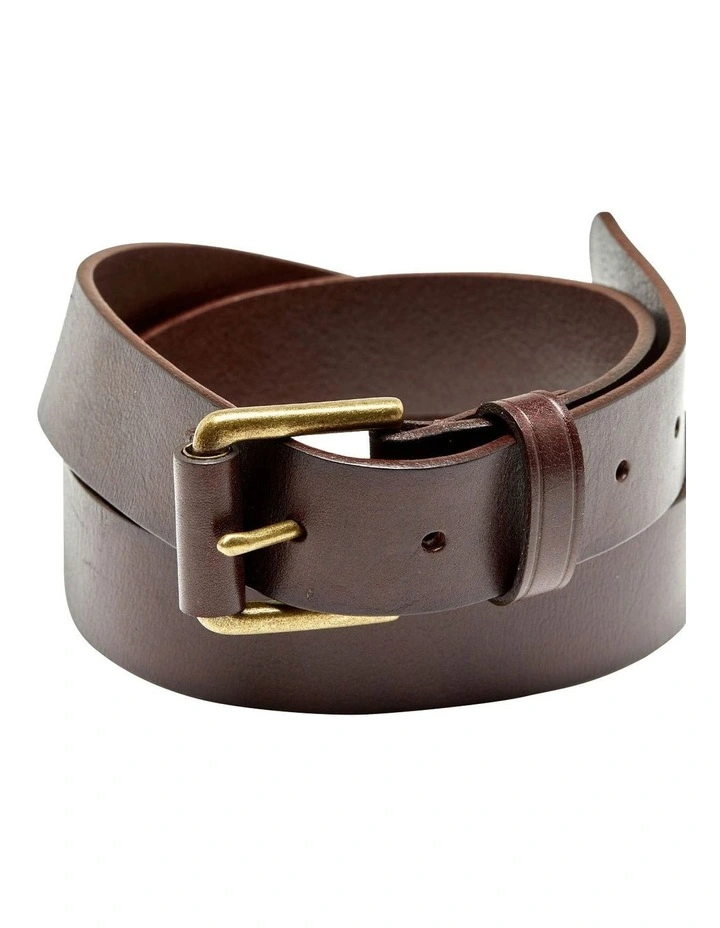 Peter Chino Leather Belt in Brown