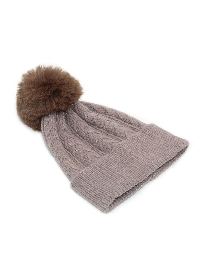 Ruthie Beanie in Taupe