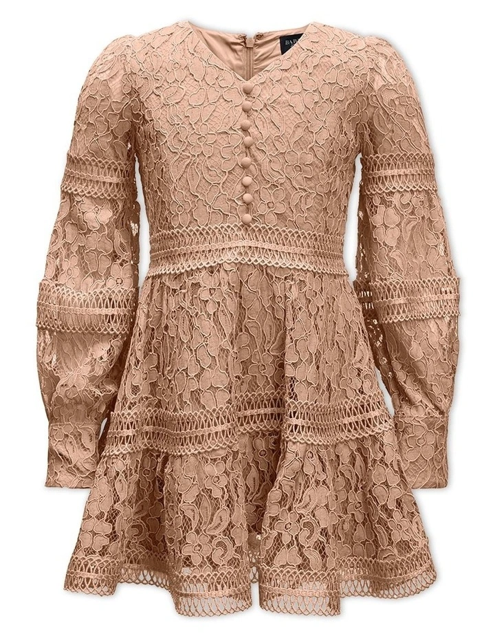 Lennie Lace Dress in Peach