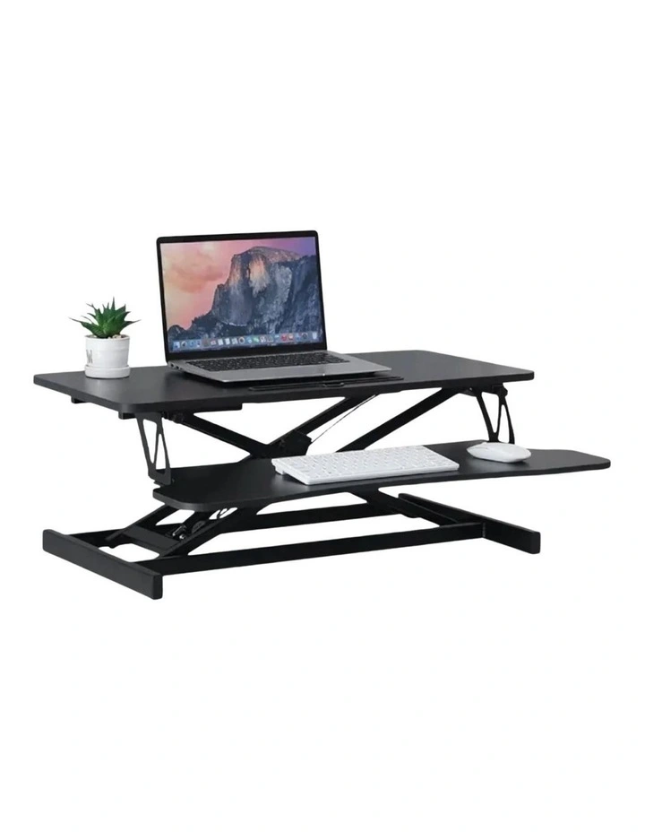 Height Adjustable Standing Desk Riser in Black