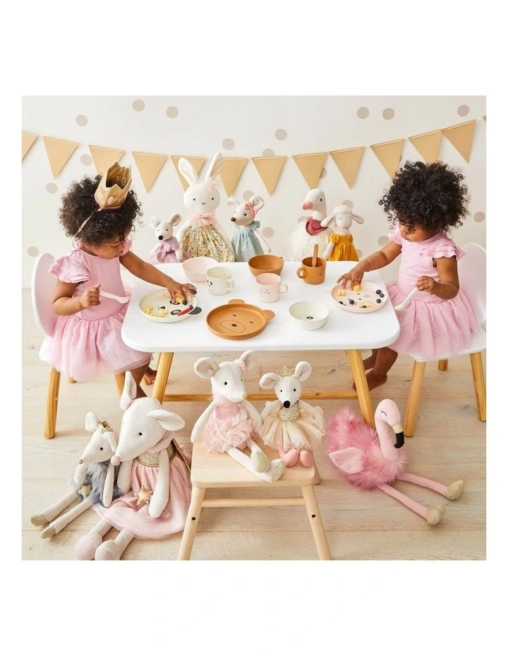 Jiggle & Giggle Animal Faces Bamboo Dinner Set 4 Piece in Assorted